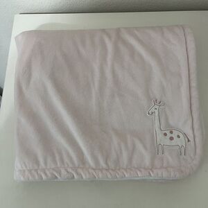 Carter's Pink Giraffe Plush Baby Blanket Velboa Baby Girl